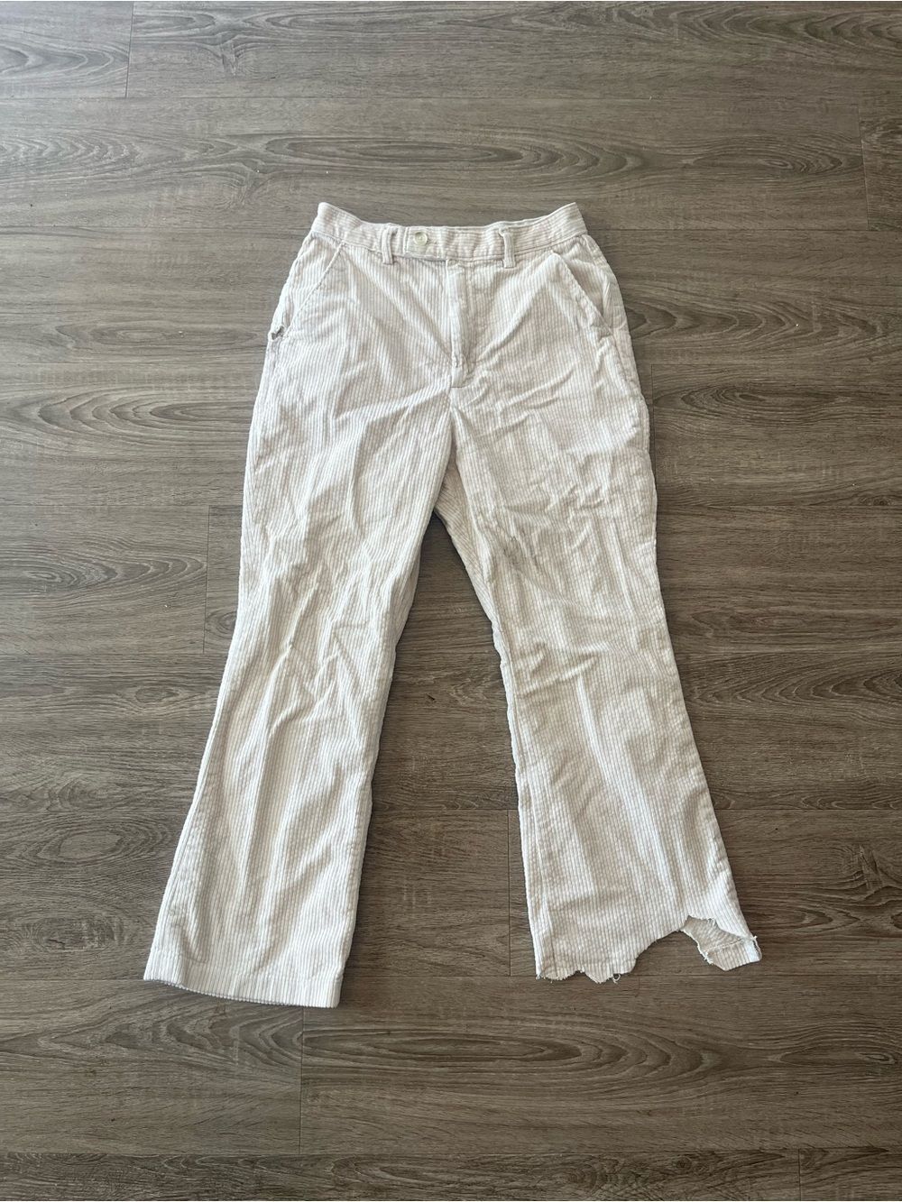 Levi’s Premium Math Club Flare Corduroy Pants Womens Size 29 Cream Y2K Boho